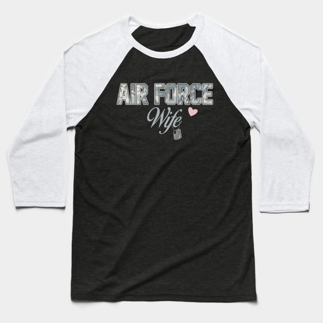 Proud Air Force Wife T-Shirt US Air Force Wife Baseball T-Shirt by Otis Patrick